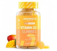 Vitamina D 4000 UI - 60 Gominolas | Vitamina D3 | Sin Gluten | Novomins | Vegetarianas | D Vitamina para el Sistema Inmunitario, Huesos, Dientes y Músculos | Vitamin D Gummies | Suministro para 1 Mes