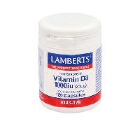 Vitamina D3 1000 UI 120 cápsulas Lamberts - suplemento para complementar la dieta
