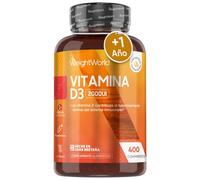 Vitamina D3 2000 UI 400 Comprimidos - Vitamina del Sol para Sistema Inmune y Huesos para Más de 1 Año de Suministro