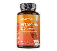 Vitamina D3 2000 UI 400 Comprimidos - Vitamina del Sol para Sistema Inmune y Huesos para Más de 1 Año de Suministro