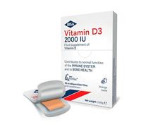 Vitamina D3 2000 UI IBSA FilmTec® - 30 Láminas Orodispersables - Complemento Alimenticio a base de Vitamina D - Sin Gluten ni Lactosa - Sabor Naranja