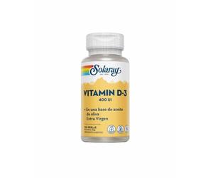 Vitamina D3 400 UI 120 perlas Solaray - suplemento de vitamina D