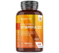 Vitamina D3 4000 UI - 400 Comprimidos para más de 1 Año de Suministro - Suplemento para el Sistema Inmune, Huesos y Músculos