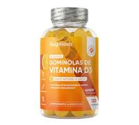 Vitamina D3 4000 UI en Gominolas - 120 Gomitas para 4 Meses - Sin Azúcar