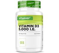 Vitamina D3 5000 U.I. depot - 500 comprimidos - alta dosis - vegetariana - alta pureza - dosis de 5 días de 1000 UI al día
