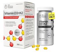 Vitamina D3 5000 UI + K2 MK-7 All-Trans en aceite de linaza - 240 cápsulas