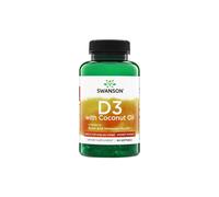 Vitamina D3 con aceite de coco, 60 cápsulas blandas Swanson Health Products