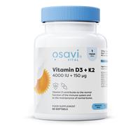Vitamina D3 + K2, 4000UI + 150mcg - 60 cápsulas blandas