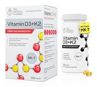Vitamina D3 K2 MK-7 | 240 cápsulas | 5000 UI de vitamina D3 y 100 mcg de vitamina K2 MK7 | alta biodisponibilidad de vitamina D3 y K2 | 240 gel suave con aceite de linaza | sin aditivos no deseados