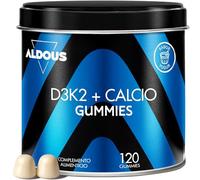 Vitamina D3 y K2 2000 UI - 120 Gominolas - Vitaminas D3, K2 y Calcio | Vitamina K2 37,5mcg, Calcio 200mg- Vitamina D Colecalciferol- Sistema inmunológico y defensas -Sabor Yogur - Músculos, Huesos