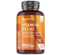 Vitamina D3 y K2 2000 UI + 200 µg - 365 Comprimidos de Vitamina D y MK7 - La Vit D contribuye al mantenimiento de los huesos en condiciones normales (EFSA), Vegetariano y Sin OGM