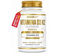 Vitamina D3 Y K2 4000 Ui + B12 1000 mcg | 365 Comprimidos de Vitamina D3 K2 Mk7 100 mcg | Vitamina D Para Huesos, Defensas y Energía | Vitamin D Sin Gluten | 1 Año De Suministro | NUTREA PRO®