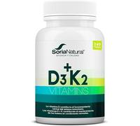 Vitamina D3 y K2 4000 UI D3 + 200µg MK7-240 comprimidos Dosis Alta para Reforzar tus Huesos, Dientes, Sistema Inmunologico y Vitalidad - Vitamina K2 MK7 Vitamina D Soria Natural