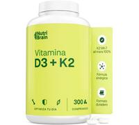 Vitamina D3 y K2 4000UI Premium MK-7 All-Trans, 300 Comprimidos - 10 Meses | Máxima Biodisponibilidad, Apoya Huesos, Sistema Inmune y Corazón, Fórmula Premium - NutriBrain