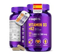 Vitamina D3 y K2 Alta Dosis 5000 UI - 120 Cápsulas Veganas