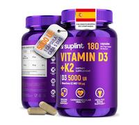 Vitamina D3 y K2 Alta Dosis 5000 UI - 180 Cápsulas