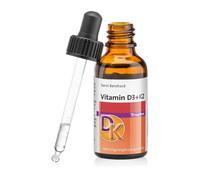 Vitamina D3 y K2 en gotas con 1.000 UI de Vitamina D3 y 20μg de Vitamina K2 por gota - 30ml