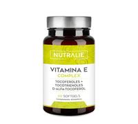 Vitamina E Cápsulas - Tocotrienoles + Tocoferoles - Antioxidante - Protege las Células del Estrés Oxidativo - 60 Softgels Vitamin E Complex Nutralie