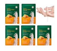 Vitamina E Miel Hidratante Máscaras de Mano, 5 Piezas Cuidado de Manos Mascarilla Hidratante Guantes Hidratantes, Juego de Cuidado de las Manos para Mujeres y Hombres, Mascarillas Exfoliantes Para