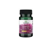 Vitaminas D3 (5000 UI) y K2 (100 mcg) extra fuertes, 60 cápsulas vegetales Swanson Health Products