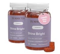 Vitaminas para el Cabello - Vitamina C, Vitamina B12, Biotina, Zinc, Vitamina E, Acido Fólico, Vitamina B6, Yodo - 120 Gominolas Veganas - TummyTox Shine Bright Gummies