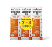 VITAMINE D3 - Vitamina D3 y Vitamina E naturales - Fortalecimiento Capital Óseo y Sistema Inmune para Todos - Lote de 3 goteros de 20 ml (400 gotas) - Eric Favre