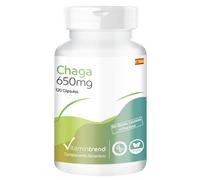 Vitamintrend Chaga en polvo 650 mg, 120 cápsulas, complemento alimenticio vegano sin estearato de magnesio, fabricado en Alemania