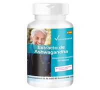 Vitamintrend Extracto de Ashwagandha 1000 mg por dosis diaria, 120 cápsulas, estandarizado al 5% de withanólidos, complemento alimenticio vegano sin estearato de magnesio, fabricado en Alemania