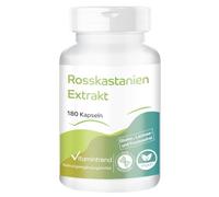 Vitamintrend extracto de castaño de indias, 900 mg por día, 180 cápsulas, fáciles de tragar, 20% de escina, alta dosis, complemento alimenticio vegano sin estearato de magnesio, fabricado en Alemania