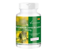 Vitamintrend Extracto de diente de león 750 mg, 180 tabletas, altamente dosificado 10:1 extracto de raíz diente de león, complemento alimenticio vegano sin estearato de magnesio, fabricado en Alemania