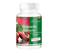 Vitamintrend Extracto de Granada 500 mg, 180 cápsulas, fácil de tragar, alta dosis, complemento alimenticio vegano sin estearato de magnesio, fabricado en Alemania