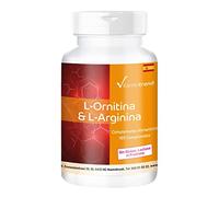 Vitamintrend L-Ornitina 350mg & L-Arginina 350mg, 180 comprimidos, altamente dosificado, complemento alimenticio vegano sin estearato de magnesio, fabricado en Alemania