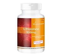 Vitamintrend L-Triptófano 500 mg, 180 cápsulas, aminoácido en forma pura, complemento alimenticio vegano sin estearato de magnesio, fabricado en Alemania