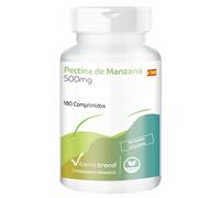 Vitamintrend Pectina de manzana 500 mg, 180 tabletas, con calcio y vitamina C 1500 mg pectina de manzana por dosis diaria, complemento alimenticio vegano sin estearato magnesio, fabricado en Alemania