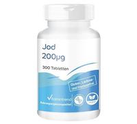 Vitamintrend Yodo 200μg, 300 comprimidos, 200μg por comprimido, alta dosis, complemento alimenticio vegano sin estearato de magnesio, fabricado en Alemania
