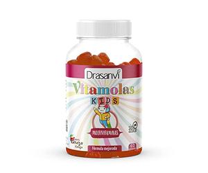 Vitamolas Multivitaminas Kids Gominolas Drasanvi Sin Azucar 60ud Diario | Formulado Especialmente para Ninos, sin Azucares Anadidos, Vegano y Sin Gluten, Sabor Agradable para Toda la Familia