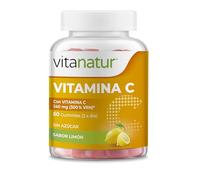 Vitanatur - Vitamina C Gummies, Complemento Alimenticio con Vitamina C, con Edulcorantes y Sin Azúcar, Sabor Limón - 60 Gummies