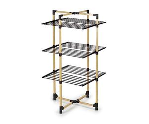 Vitapur Tendedero plegable, secado en múltiples niveles, secadora de suelo, 69 x 136 x 69 cm, hasta 20 kg de ropa, ideal para apartamentos pequeños, ruedas resistentes