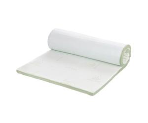 Vitapur Topper Aloe Vera - 80 x 200 cm, 4 cm de espuma piramidal ortopédica, aromaterapia de Aloe Vera, funda extraíble, topper para colchón, protección para colchón