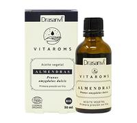 VITAROMS ACEITE VEGETAL ALMENDRAS CERTIFICADO BIO ECOCERT - Primera presión en frío - Ideal para pieles delicadas - VEGANO - SIN GLUTEN - 50 ml
