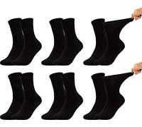 Vitasox - Calcetines saludables Sensibel para hombre extragrandes sin elástico 4xSchwarz Anthrazit 43/46
