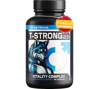 Vitastrong Vitality Complex - 120 cápsulas T-Strong 2.0 con arginina, taurina, maca, fenogreco, ginseng, ginkgo, zinc, vitamina B6 - energía, bienestar masculino y apoyo al rendimiento