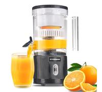 VITASUNHOW Exprimidor de cítricos recargable por USB, exprimidor de limón automático inalámbrico, 400 ml, prensa de jugo portátil sin BPA con motor de 13.000 rpm, piezas aptas para lavavajillas para