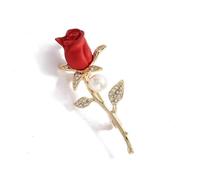 VITAU Broche de Perla de Cristal esmaltado Creativo, Pin de Solapa, Ramillete, Hebilla de Rosa, Vestido Femenino, Ropa, Traje, Bufanda, Clip