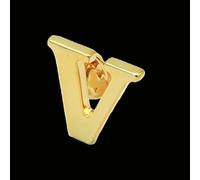 VITAU Clásico Letra Dorada Broche Chapado en Oro Hombres Solapa Pin Mujer Sombrero Bufanda Mochila Insignia joyería