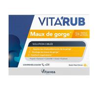 Vitavea Vita'Rub Dolor de Garganta - Sabor a Miel y Limón - 24 pastillas