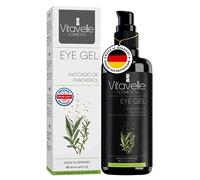 Vitavelle Gel de ojos para eliminar las ojeras con aceite de aguacate y pantenol, crema para ojos contra arrugas y ojeras, refuerzo de elevación de ojos