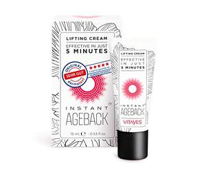 Vitayes Instant Ageback Crema Antiarrugas y Antiojeras. Antiedad Instantáneo, crema rejuvenecedora efecto lifting (15ml) - piel tersa en tan sólo 5 Minutos. Solución innovadora desde Alemania.