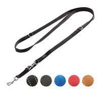 Vitazoo Correa para perro - 3 m x 2,5 cm - nailon grafito con mosquetones para perro de todas las tallas - Correa ajustable en negro