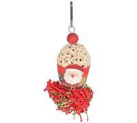 Vitdipy Juguete navideño para Buscar alimento para pájaros, Seguro, Suave, Ligero, Multiusos, Divertido, Alivia el aburrimiento, Juguete para Masticar Loros para pájaros pequeños y